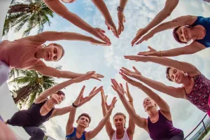 yoga students